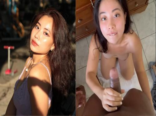 Nhi Nguyen membantu pacarnya mengeluarkan sperma